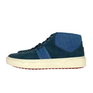 TCG Thoroughly Crafted Goods Annecy Blue Suede Lace Up Sneakers High Top Size 11